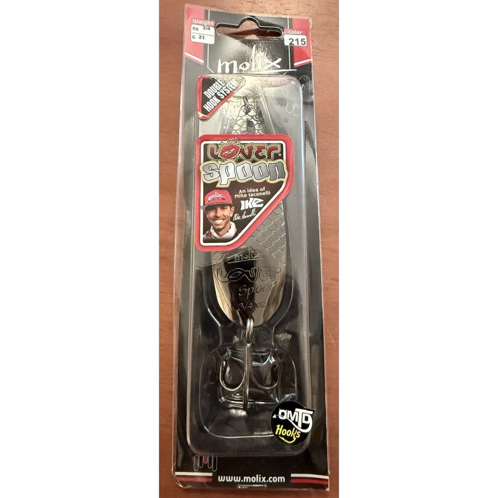Molix Mike‎ Iaconelli Lover Spoon LSPO3-215 Gunsmoke Fishing Lure 3/4oz G 21